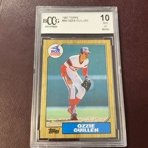 Ozzie Guillen 1987 Topps graded card 10 mint